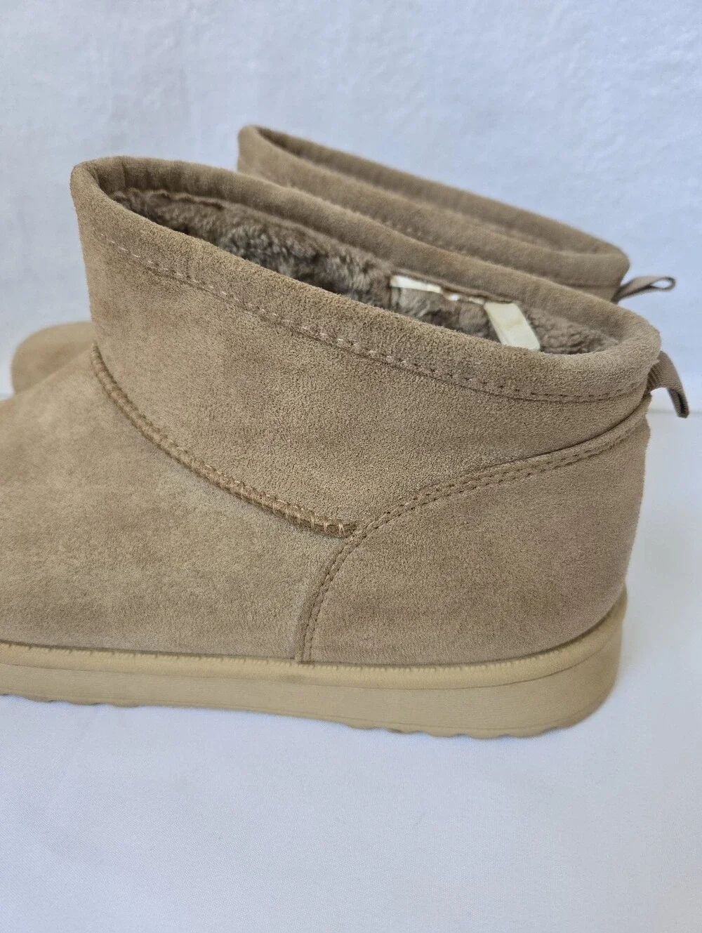 White Mountain Inspo Women’s 11 Suede Leather Ankle Booties Taupe